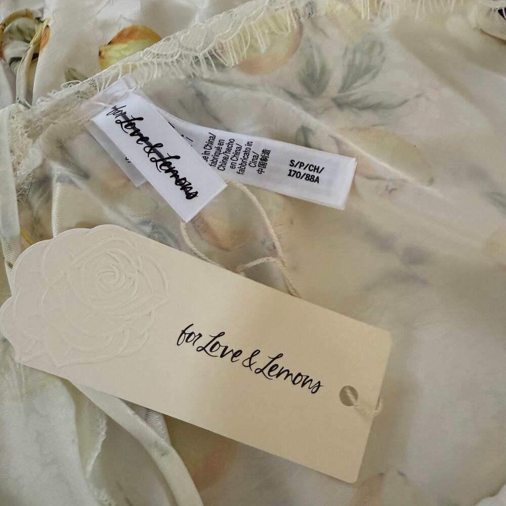 For Love & Lemons dress mini dress lace slip satin open back - Picture 6 of 7